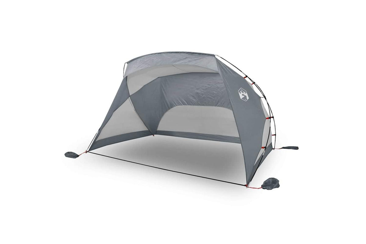Vidaxl Beach Tent Grey 274x178x170/148 Cm 185t Polyester-2