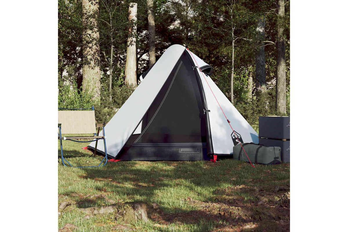 Vidaxl Camping Tent Dome 2-person White Blackout Fabric Waterproof-3