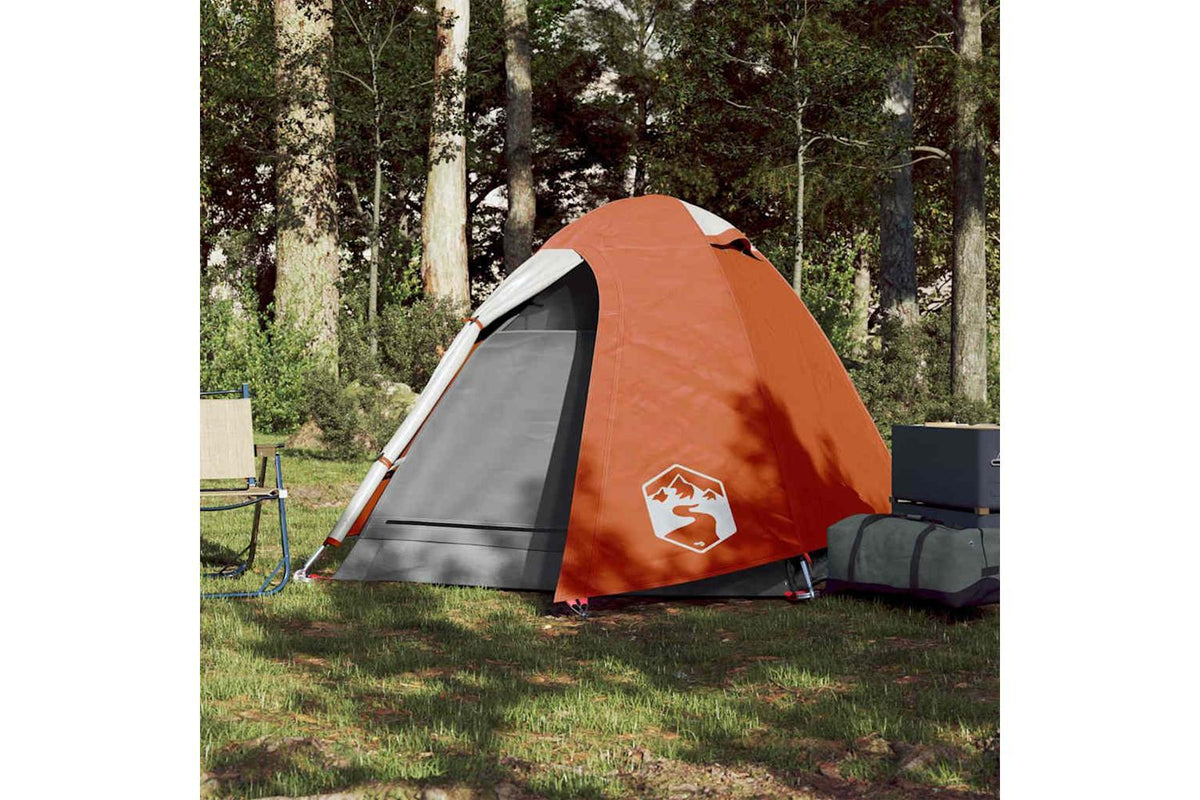 Vidaxl Camping Tent Dome 2-person Orange Waterproof-3