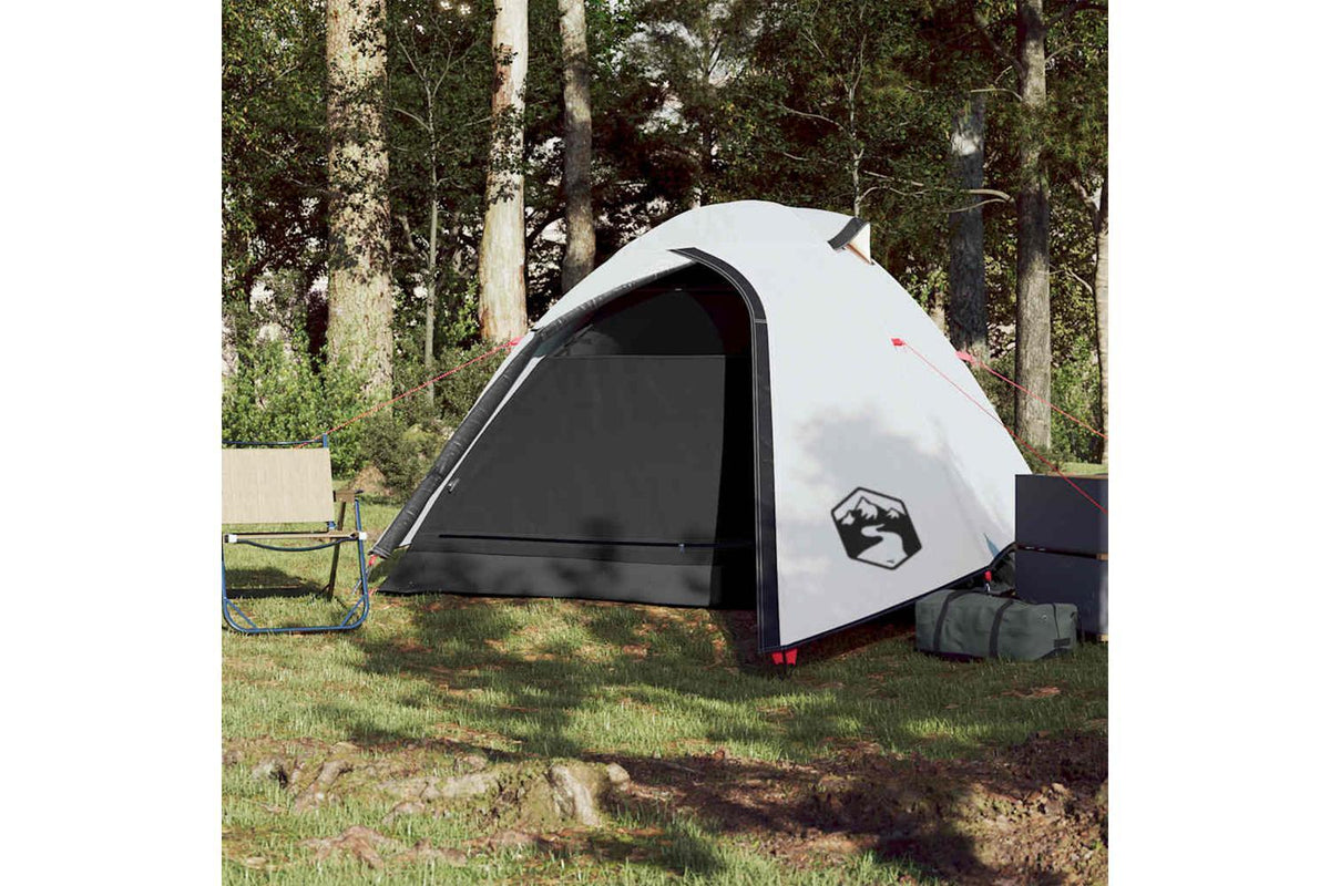 Vidaxl Camping Tent Dome 3-person White Blackout Fabric Waterproof-3