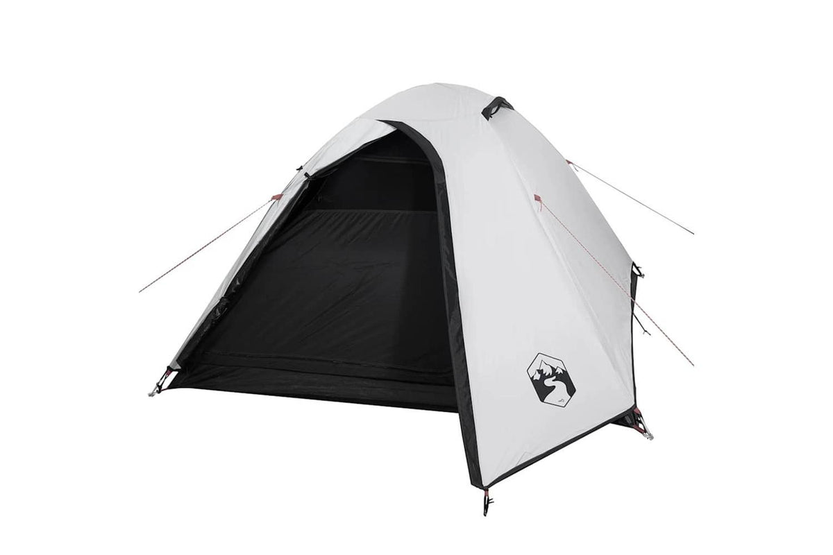 Vidaxl Camping Tent Dome 3-person White Blackout Fabric Waterproof-4