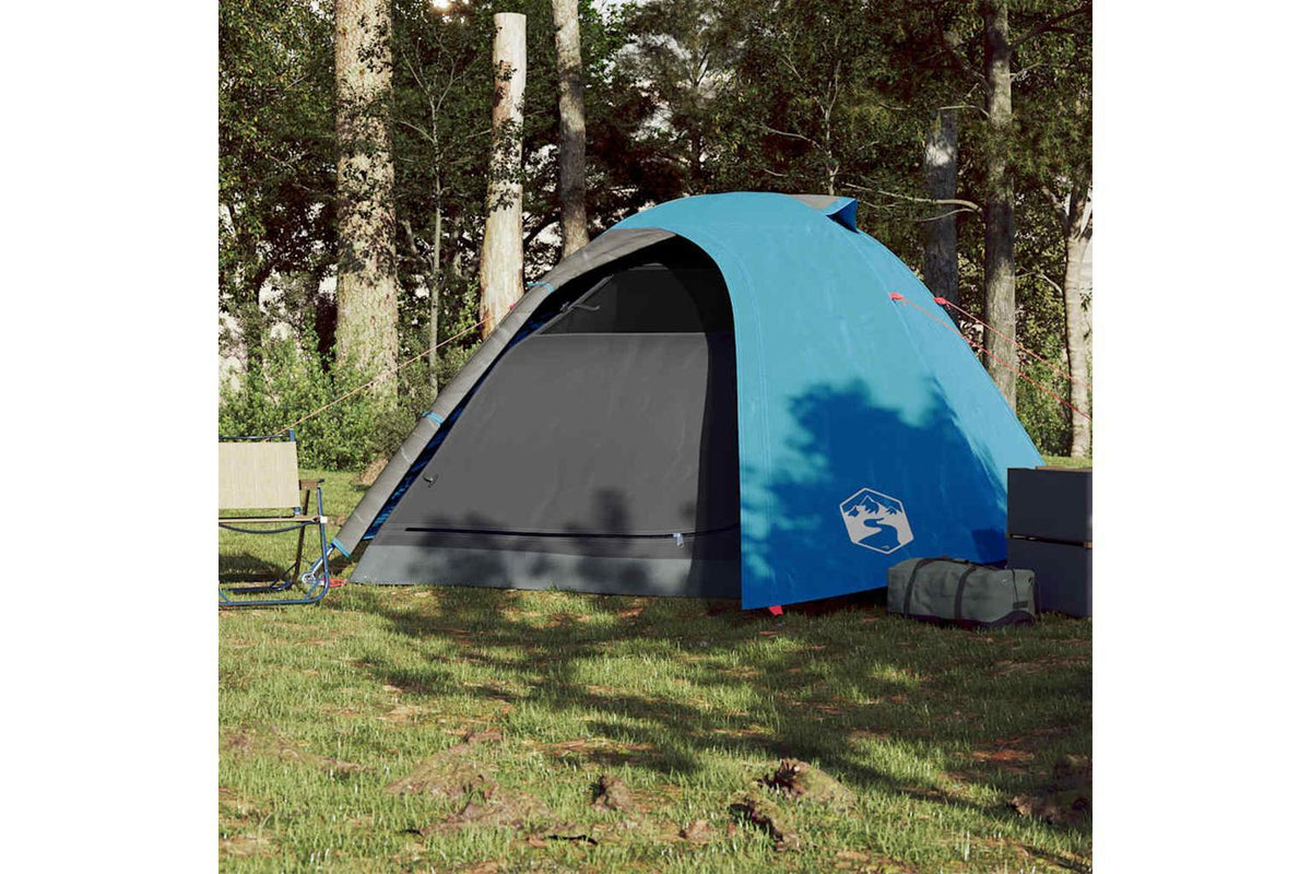 Vidaxl Camping Tent Dome 4-person Blue Waterproof-3