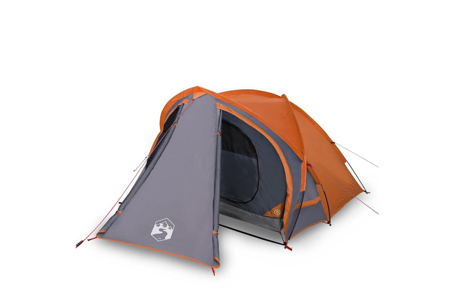Vidaxl Camping Tent Dome 2-person Grey And Orange Waterproof-2