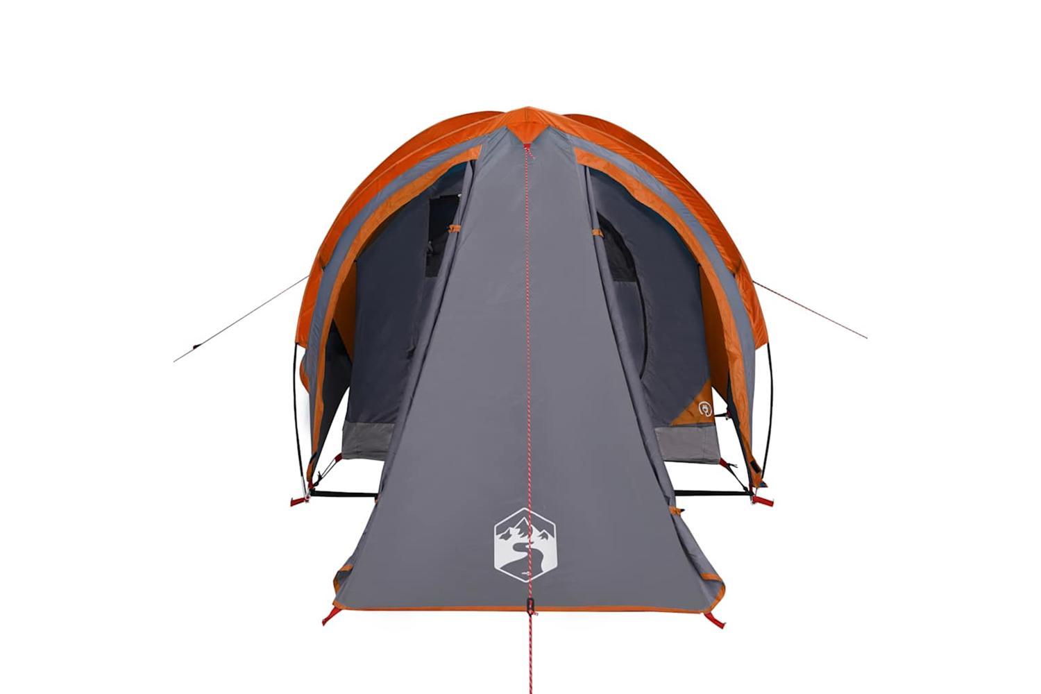 Vidaxl Camping Tent Dome 2-person Grey And Orange Waterproof-5