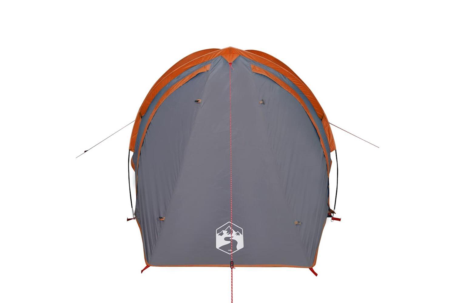 Vidaxl Camping Tent Dome 2-person Grey And Orange Waterproof-6
