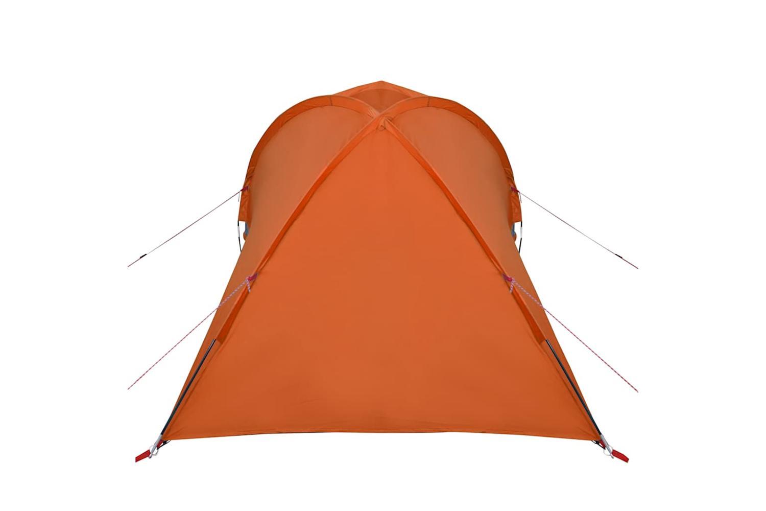 Vidaxl Camping Tent Dome 2-person Grey And Orange Waterproof-8
