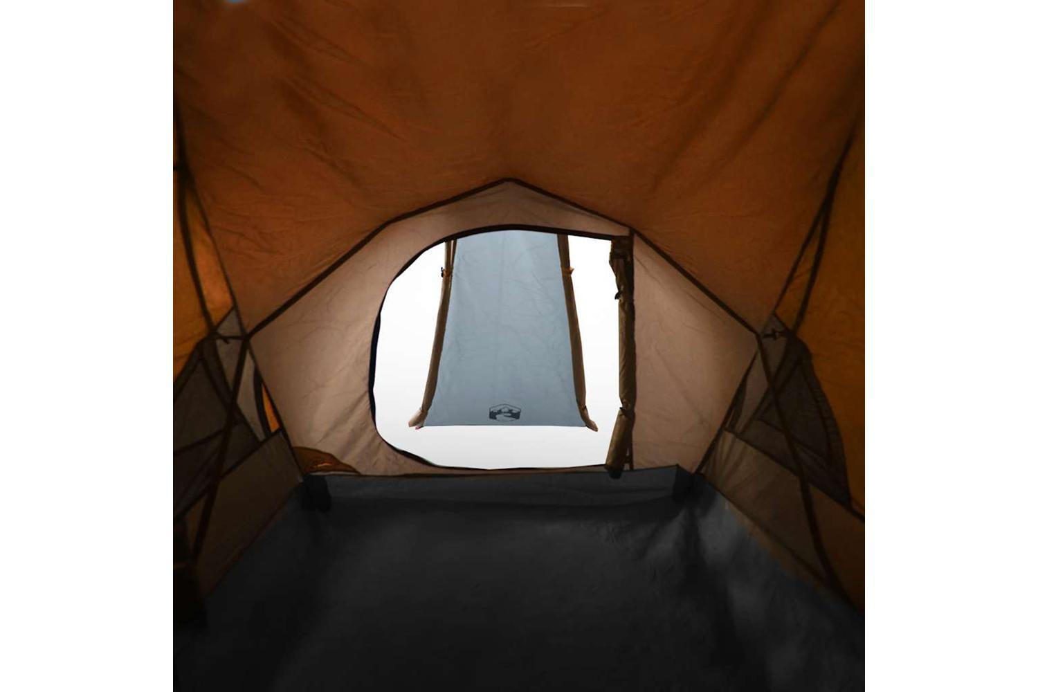 Vidaxl Camping Tent Dome 2-person Grey And Orange Waterproof-9