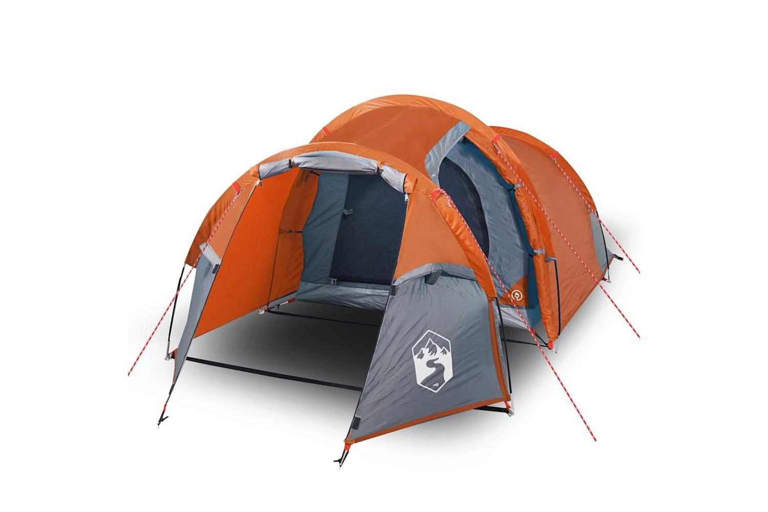 Vidaxl Camping Tent Tunnel 2-person Orange Waterproof-2