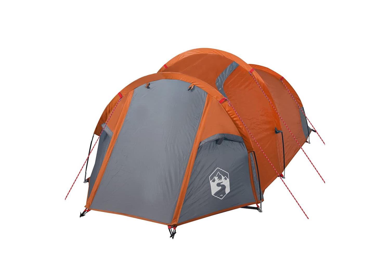 Vidaxl Camping Tent Tunnel 2-person Orange Waterproof-4