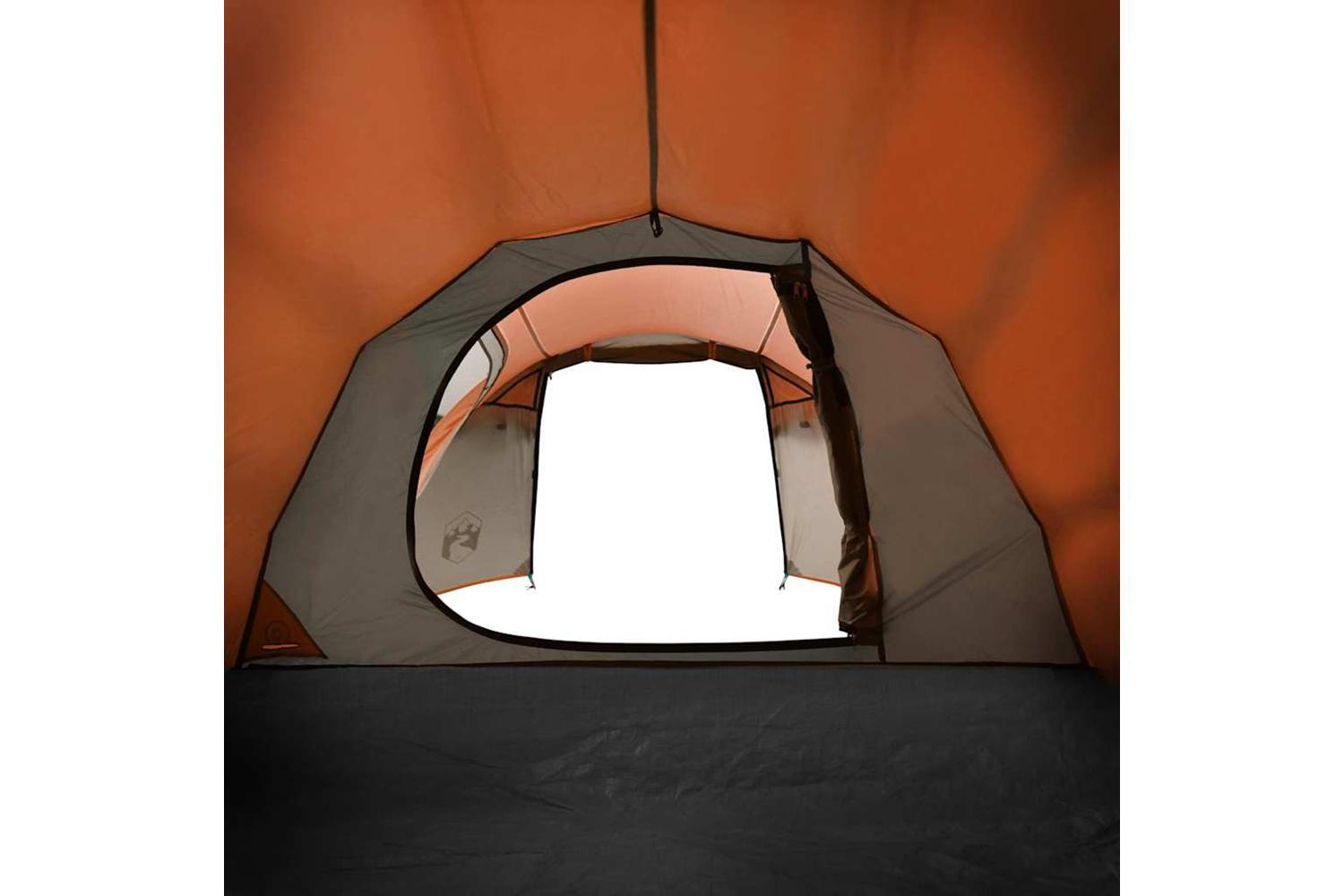Vidaxl Camping Tent Tunnel 2-person Orange Waterproof-10