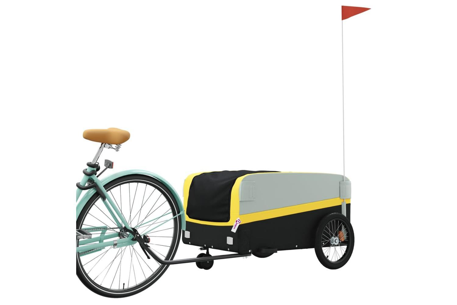 Vidaxl Bike Trailer Black And Yellow 45 Kg Iron-3