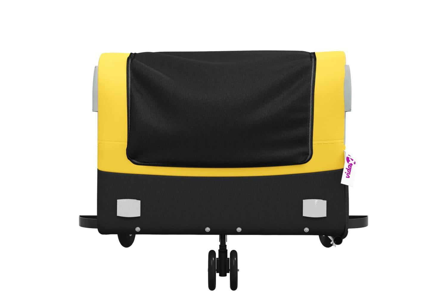 Vidaxl Bike Trailer Black And Yellow 45 Kg Iron-6