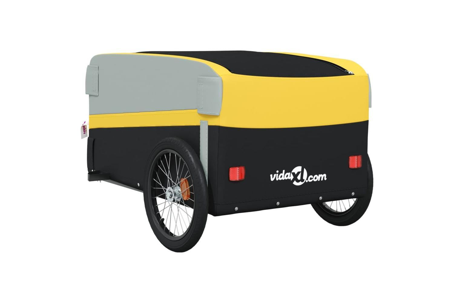 Vidaxl Bike Trailer Black And Yellow 45 Kg Iron-8