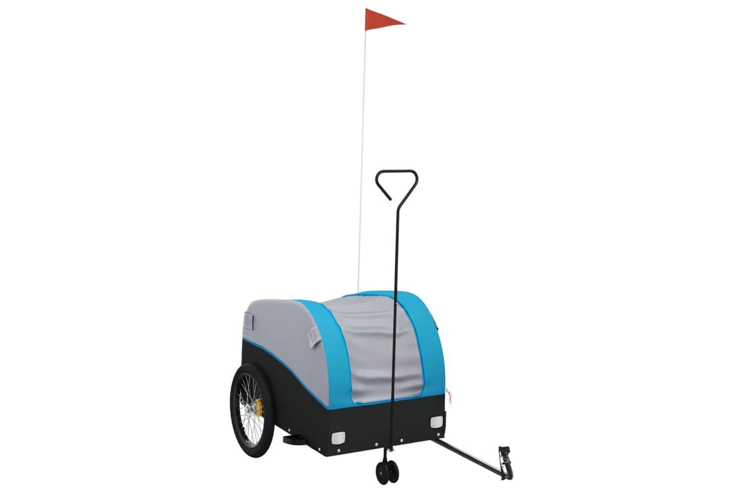 Vidaxl Bike Trailer Black And Blue 45 Kg Iron-2