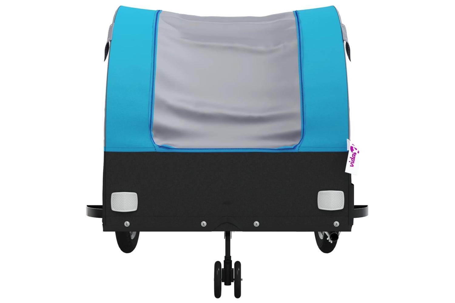 Vidaxl Bike Trailer Black And Blue 45 Kg Iron-6