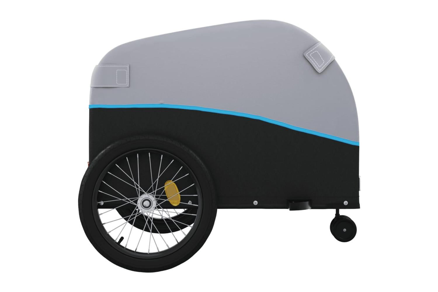 Vidaxl Bike Trailer Black And Blue 45 Kg Iron-7