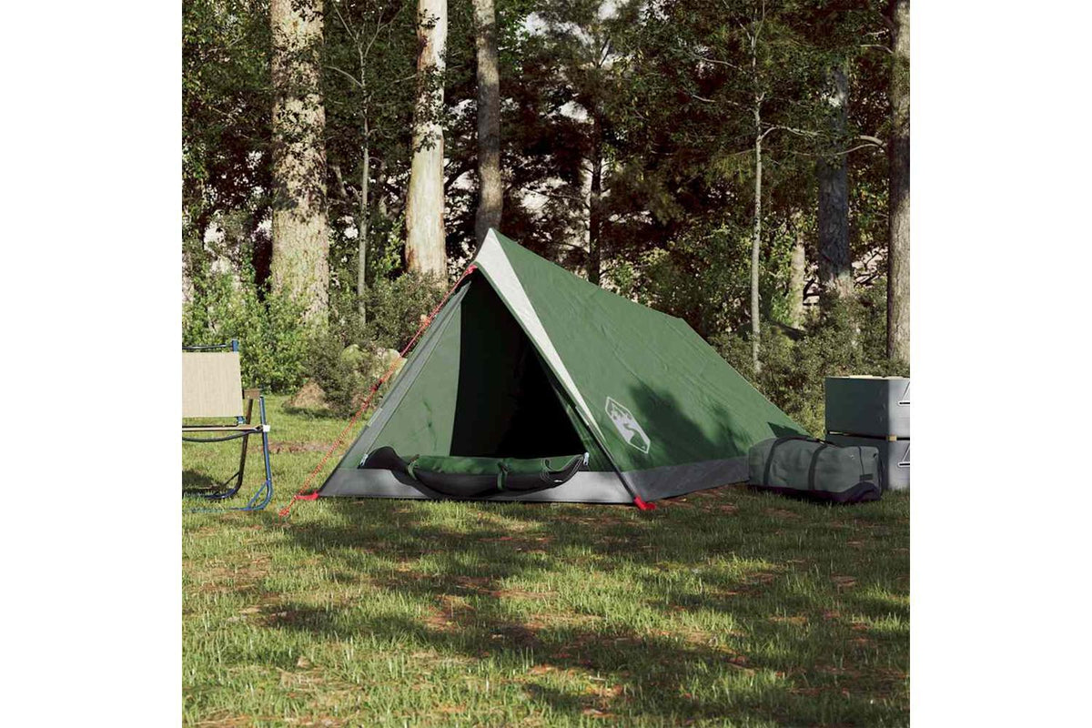 Vidaxl Camping Tent 2-person Green Waterproof-3