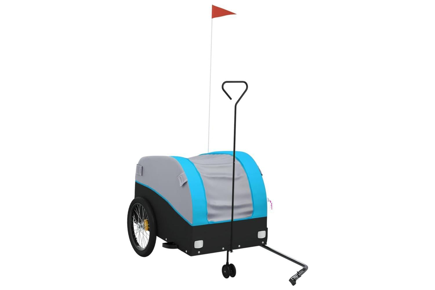 Vidaxl Bike Trailer Black And Blue 45 Kg Iron-2