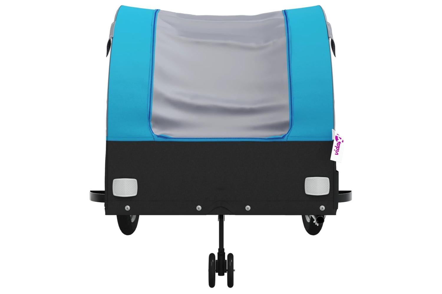 Vidaxl Bike Trailer Black And Blue 45 Kg Iron-6