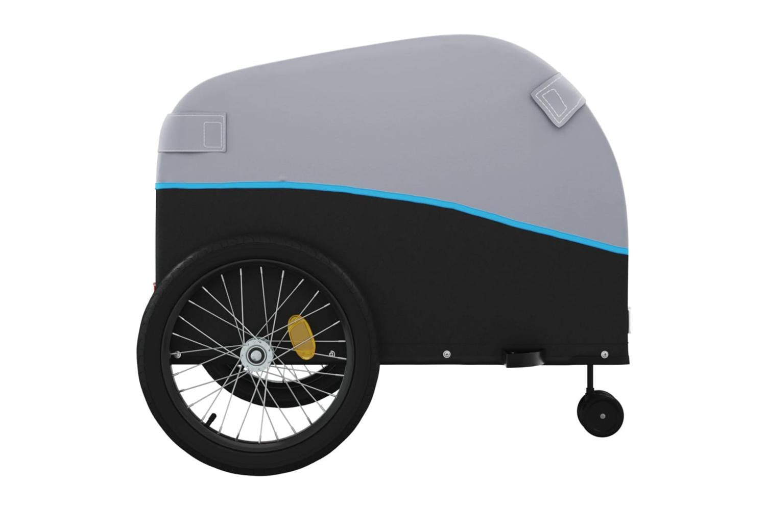 Vidaxl Bike Trailer Black And Blue 45 Kg Iron-7