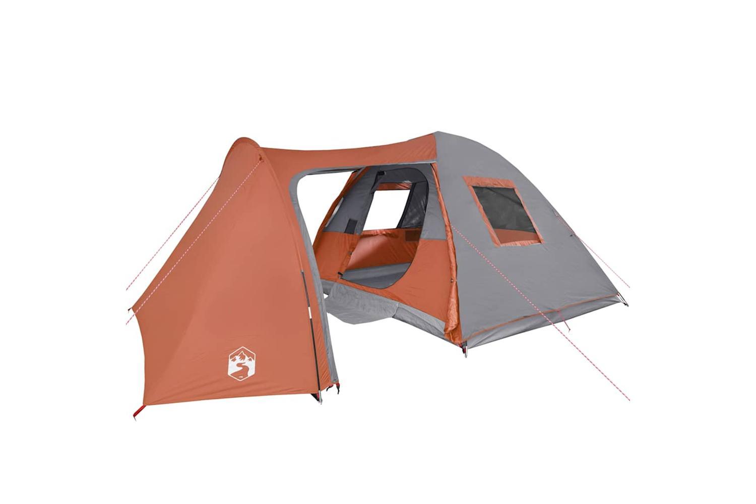 Vidaxl Family Tent Dome 6-person Orange Waterproof-4