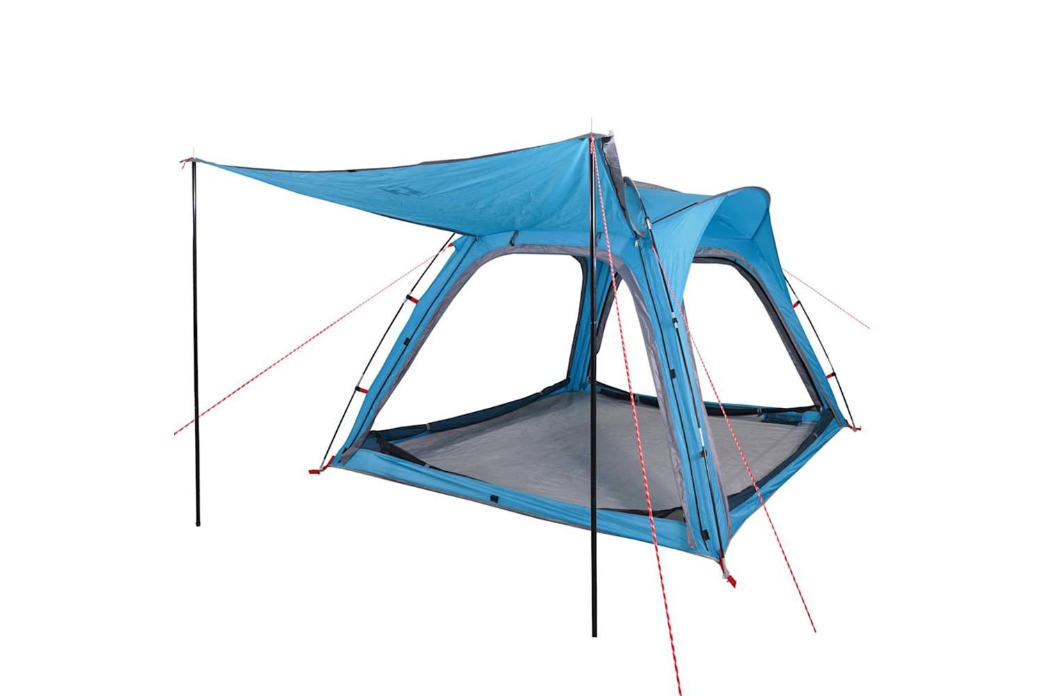 Vidaxl Camping Tent 4-person Blue Quick Release Waterproof-5