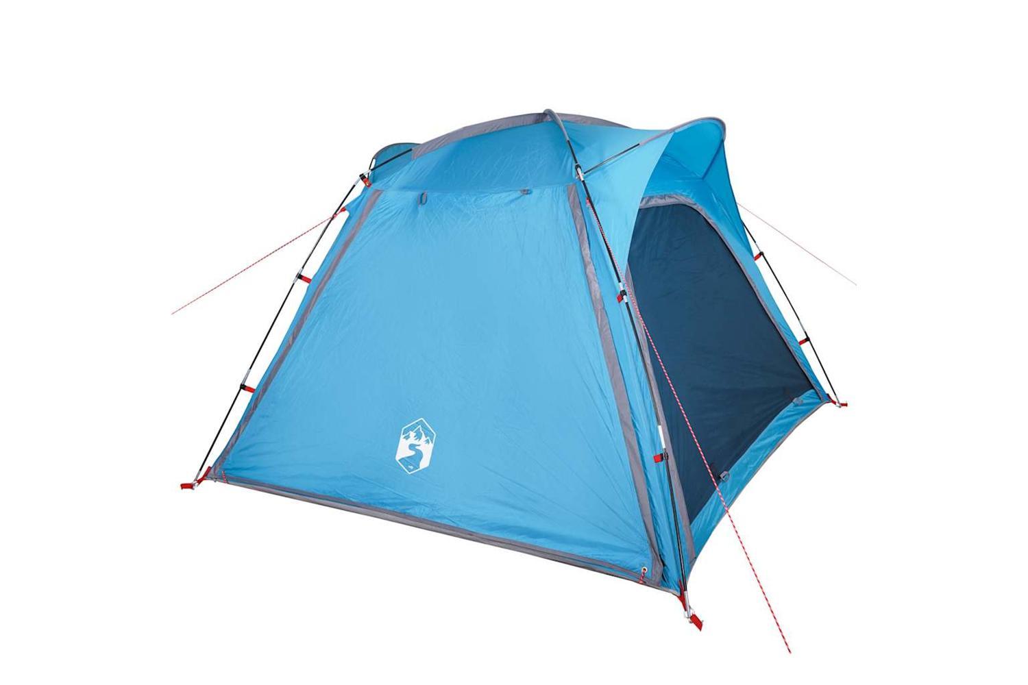 Vidaxl Camping Tent 4-person Blue Quick Release Waterproof-6