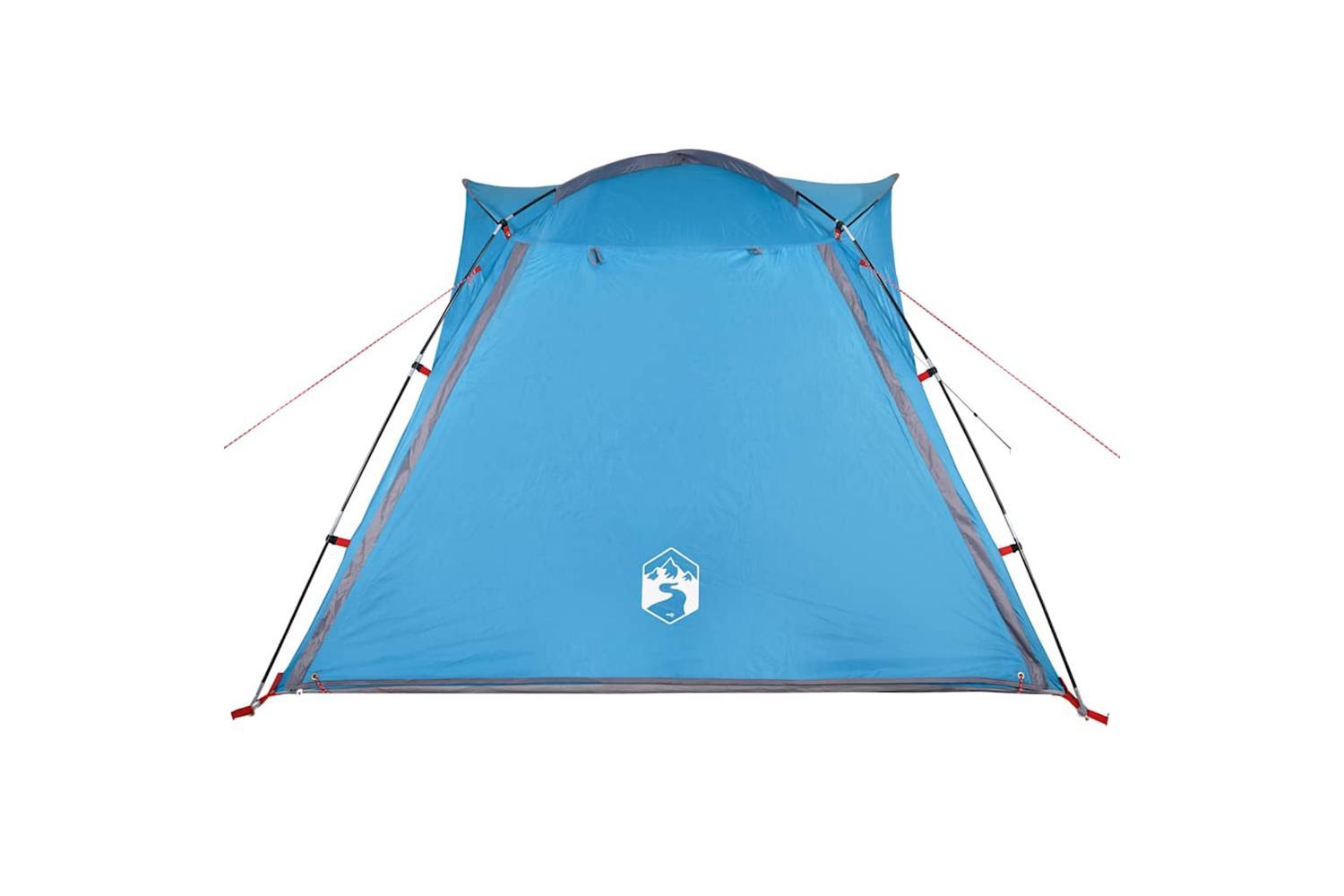 Vidaxl Camping Tent 4-person Blue Quick Release Waterproof-7