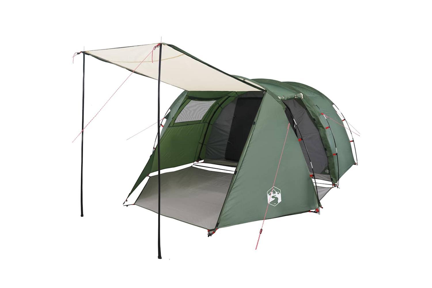 Vidaxl Camping Tent Tunnel 4-person Green Waterproof-4