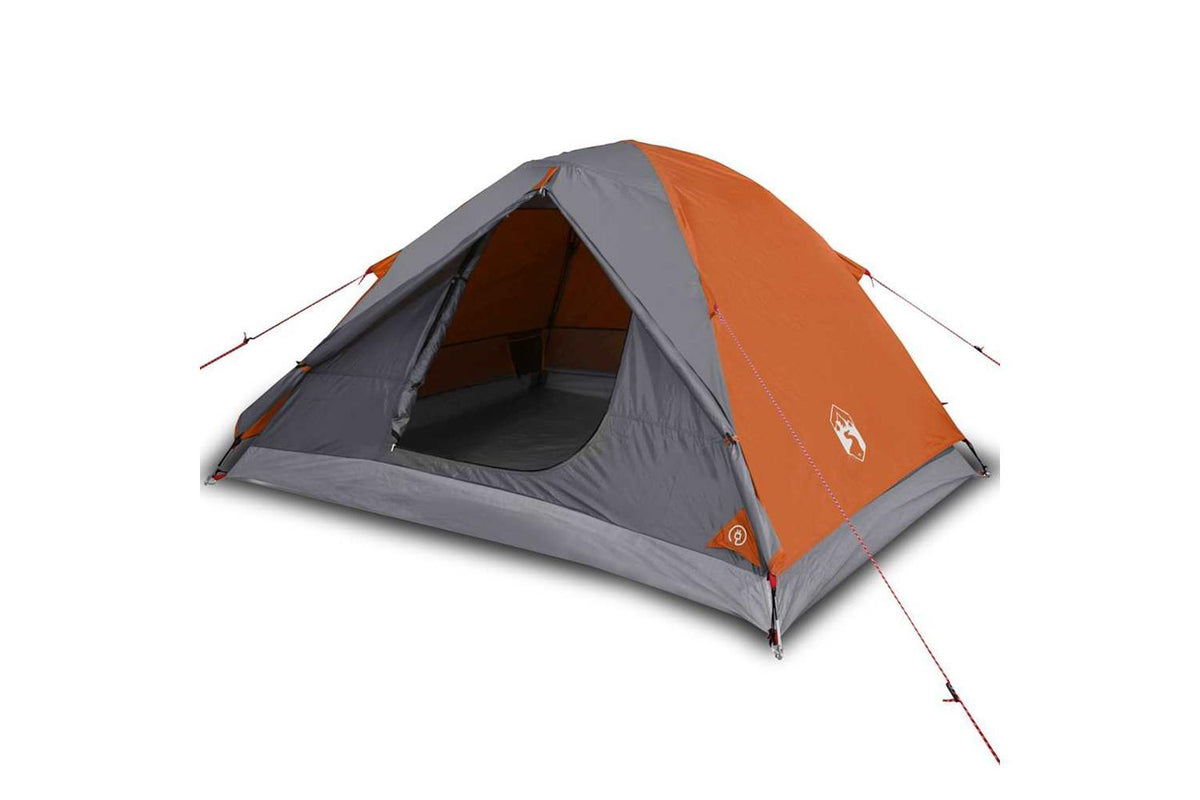 Vidaxl Camping Tent Dome 3-person Orange Waterproof