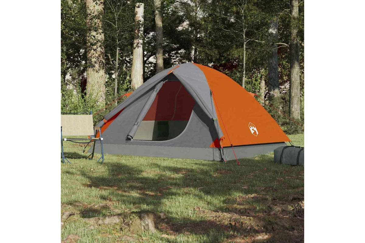 Vidaxl Camping Tent Dome 3-person Orange Waterproof-3