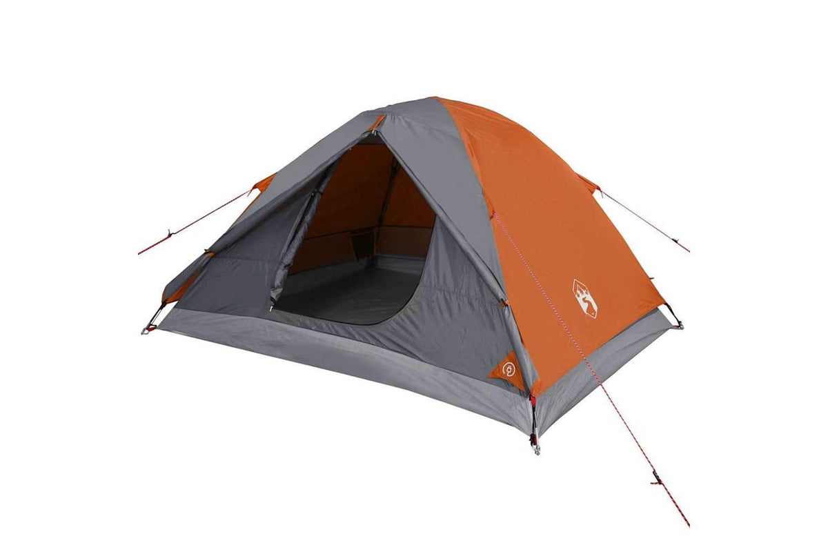 Vidaxl Camping Tent Dome 3-person Orange Waterproof-4