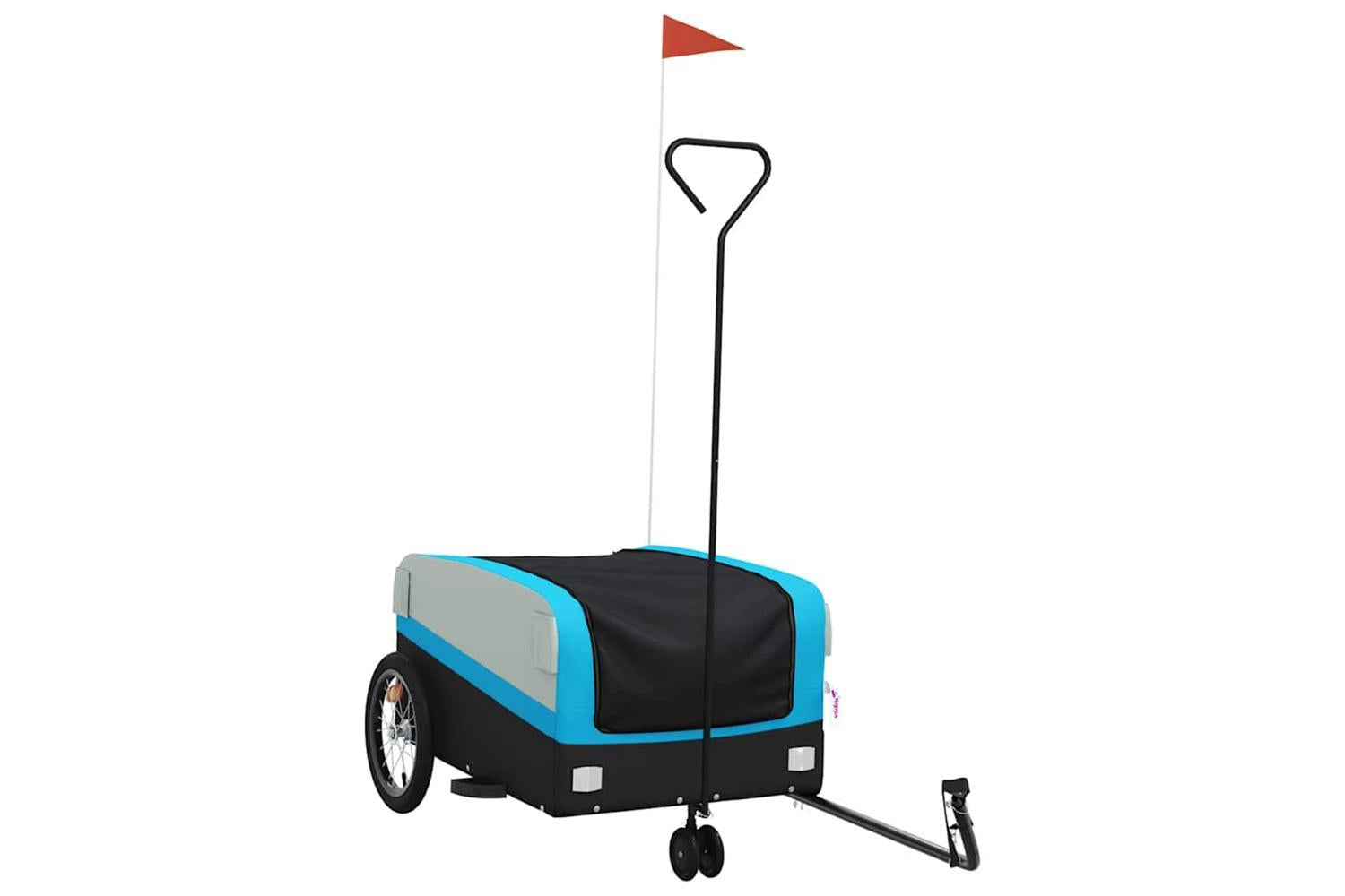 Vidaxl Bike Trailer Black And Blue 45 Kg Iron-2
