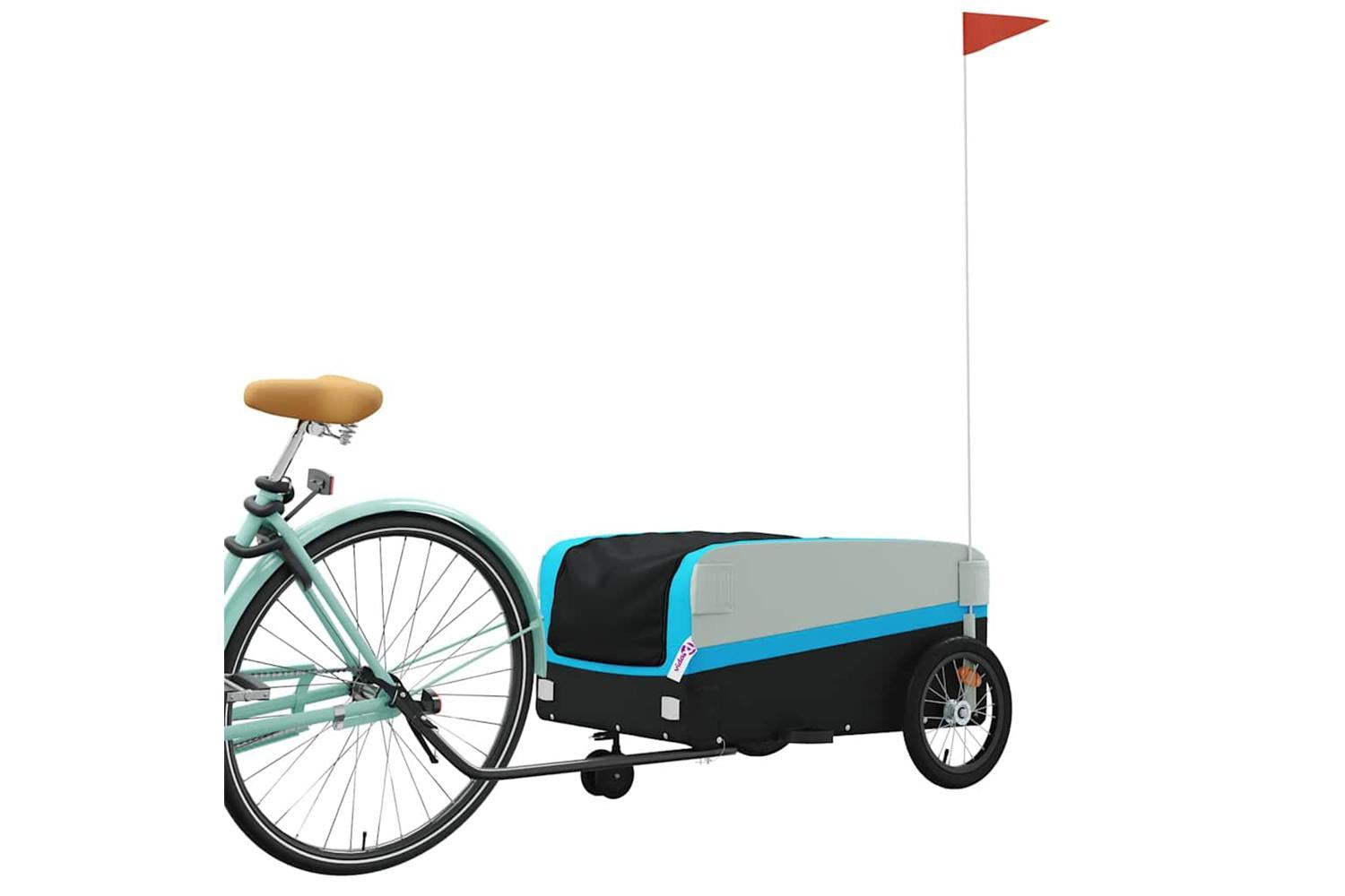 Vidaxl Bike Trailer Black And Blue 45 Kg Iron-3
