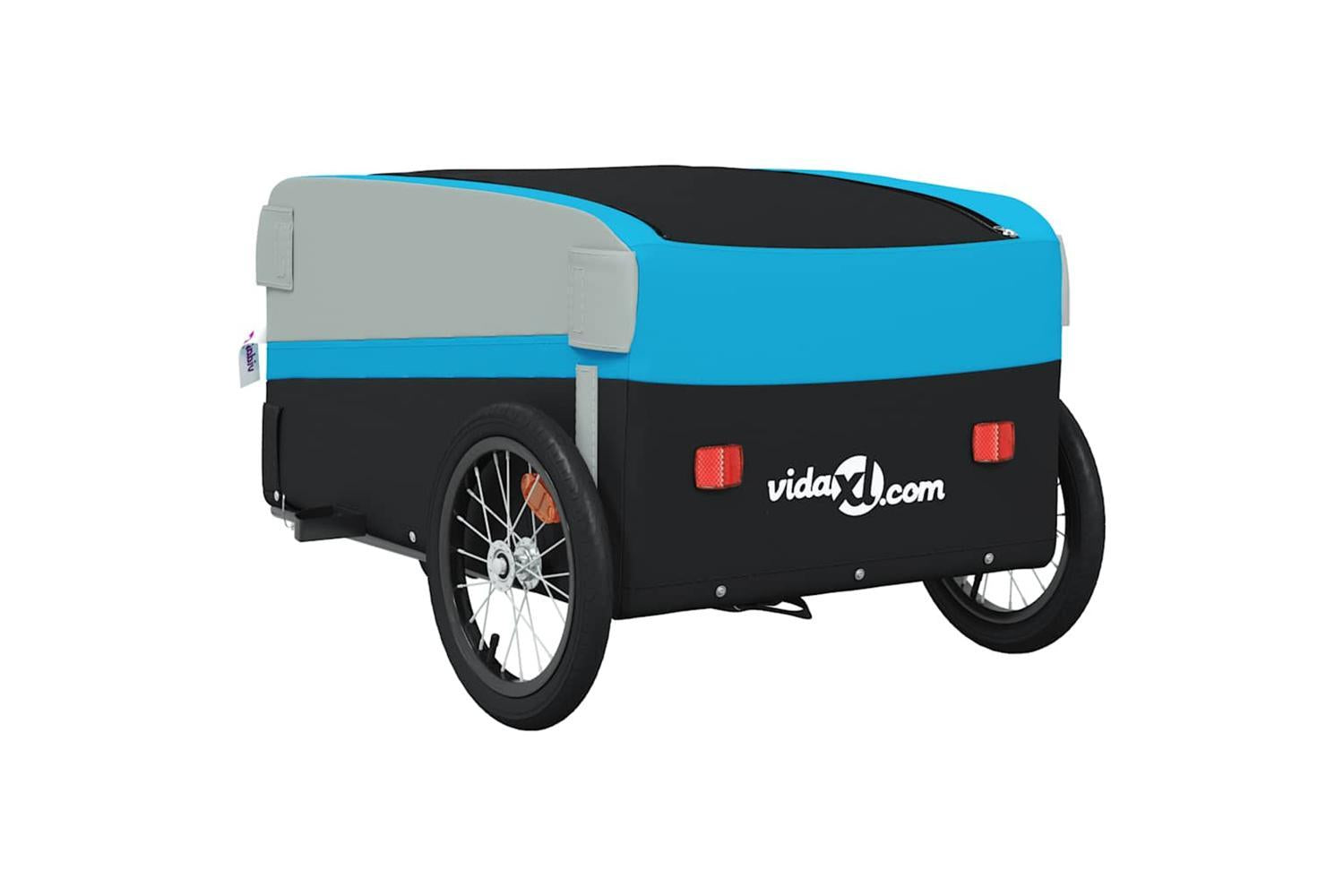 Vidaxl Bike Trailer Black And Blue 45 Kg Iron-8