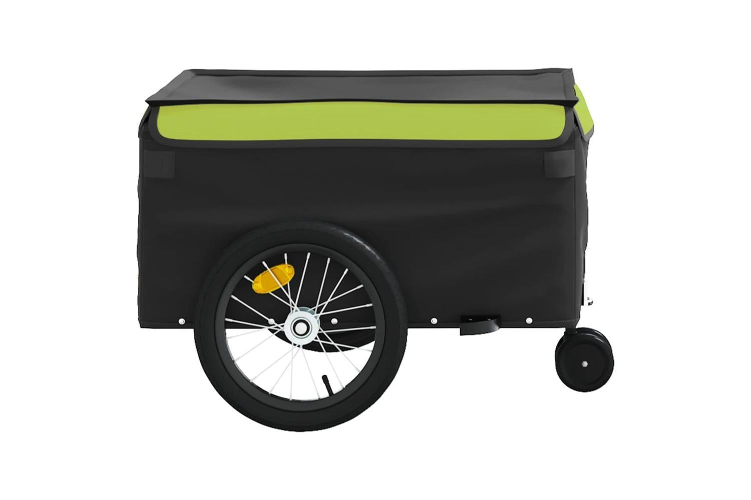 Vidaxl Bike Trailer Black And Green 45 Kg Iron-7