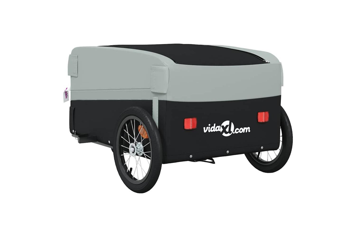 Vidaxl Bike Trailer Black And Grey 45 Kg Iron-8