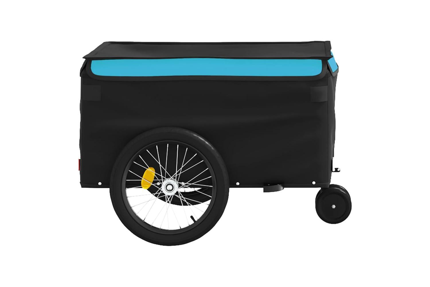 Vidaxl Bike Trailer Black And Blue 30 Kg Iron-7