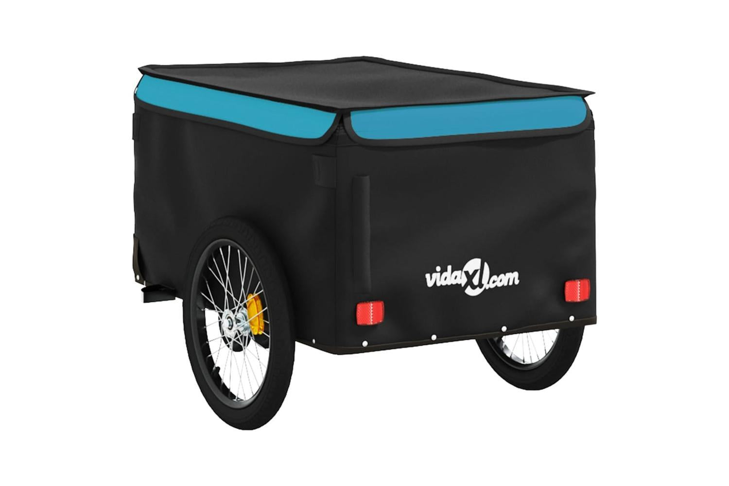 Vidaxl Bike Trailer Black And Blue 30 Kg Iron-8