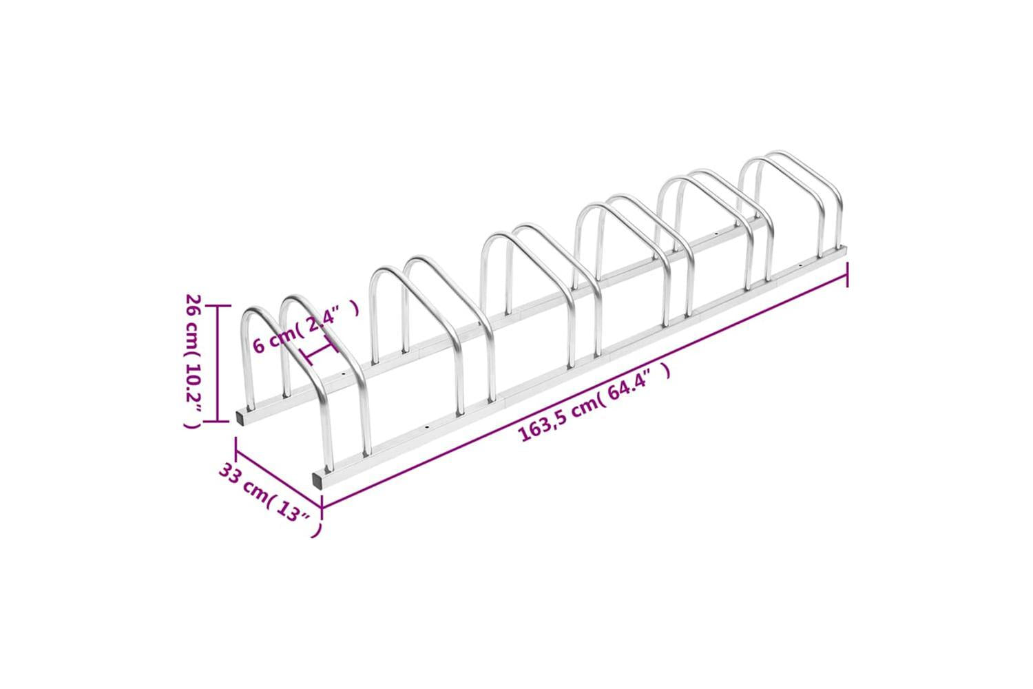 Vidaxl Bike Rack For 6 Bikes Galvanised Steel-6
