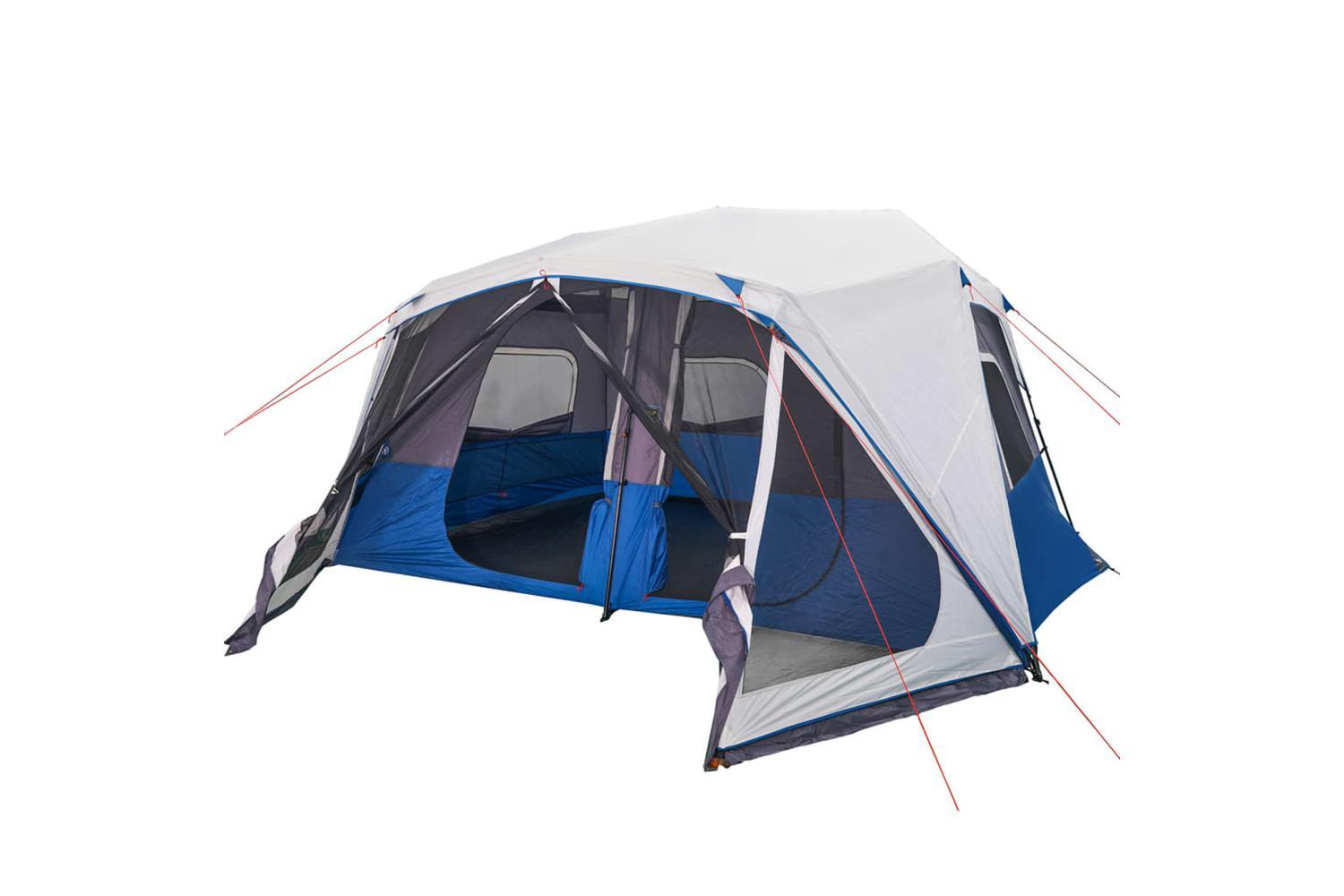 Vidaxl Family Tent With Led 10-person Light Blue Quick Release-4