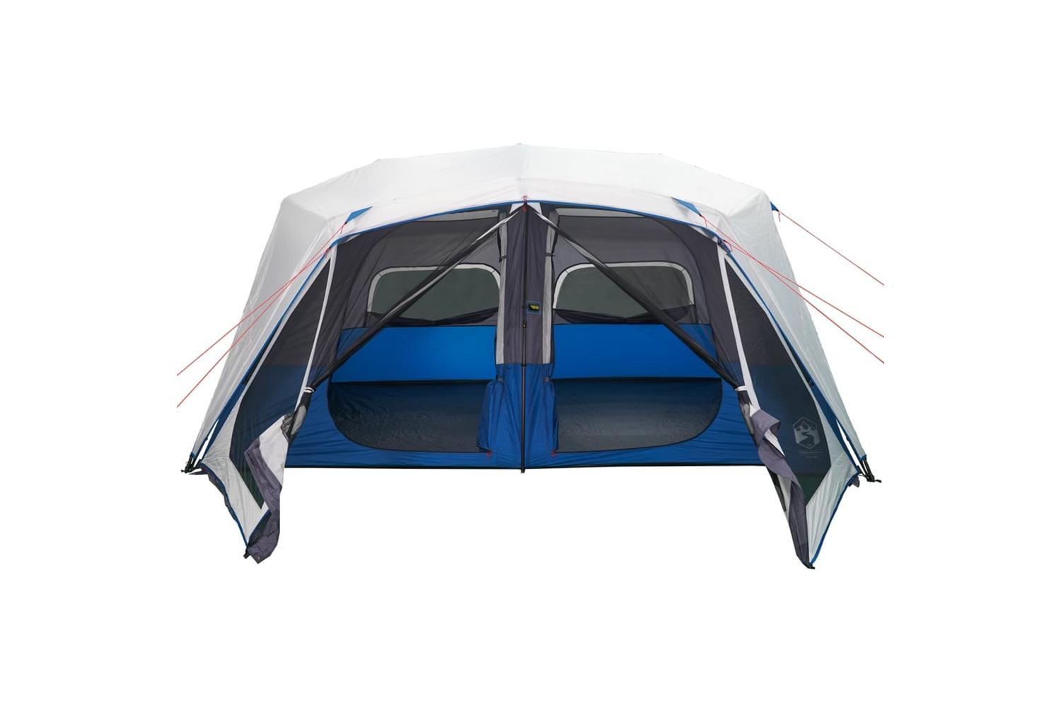 Vidaxl Family Tent With Led 10-person Light Blue Quick Release-5