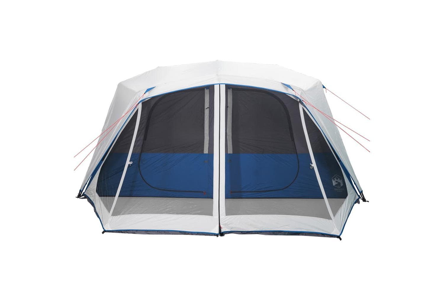 Vidaxl Family Tent With Led 10-person Light Blue Quick Release-7
