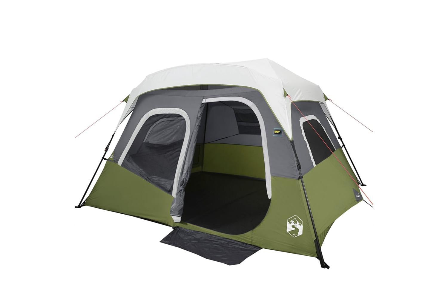 Vidaxl Family Tent With Led 6-person Light Green Quick Release-4