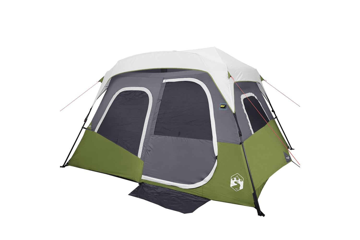 Vidaxl Family Tent With Led 6-person Light Green Quick Release-6