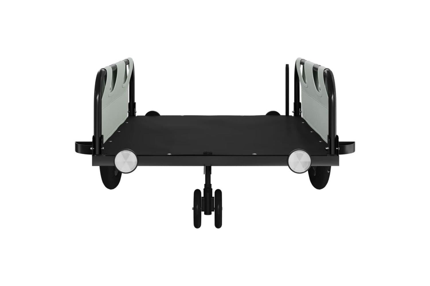 Vidaxl Bike Trailer Grey Oxford Fabric And Iron-5