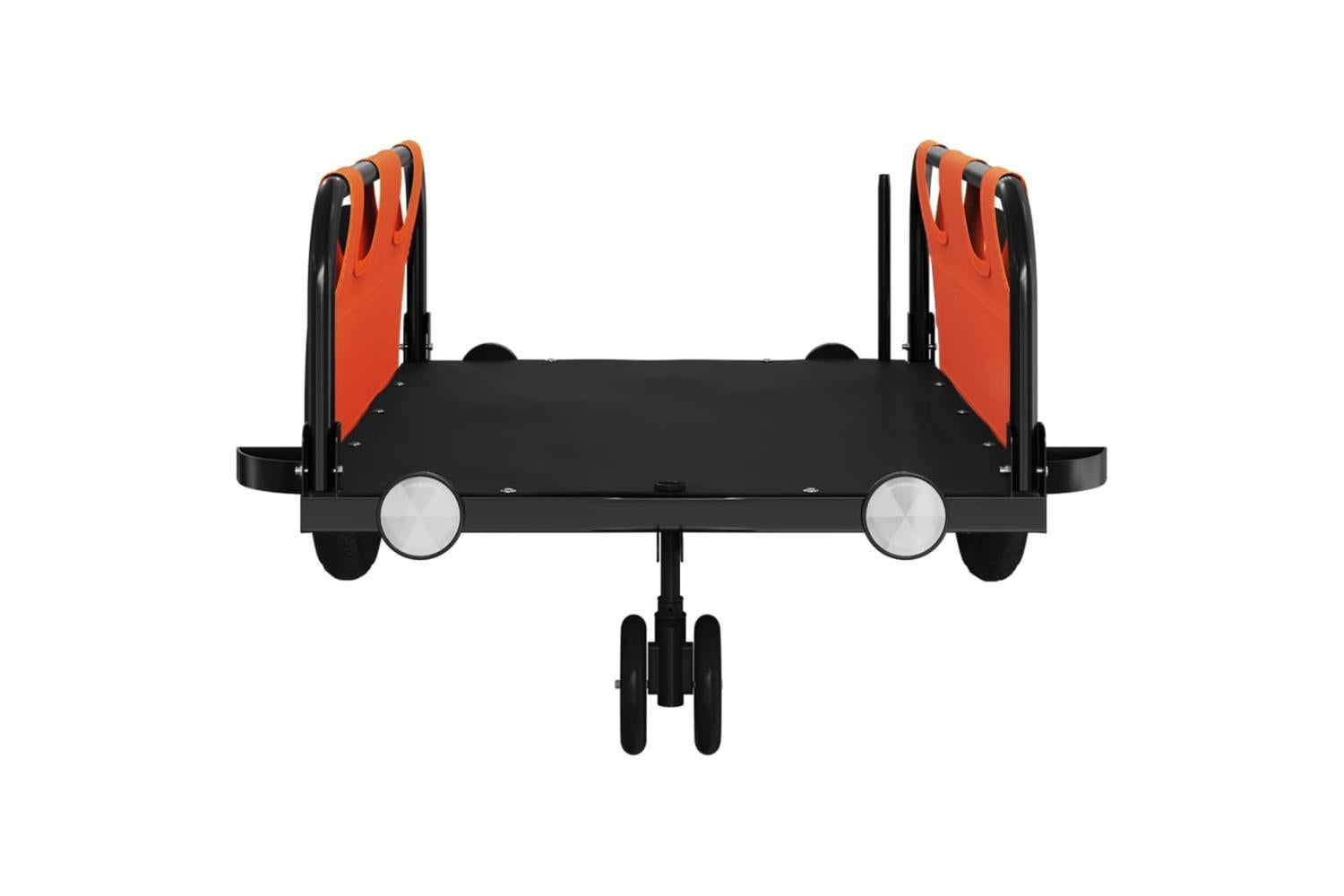 Vidaxl Bike Trailer Orange Oxford Fabric And Iron-5
