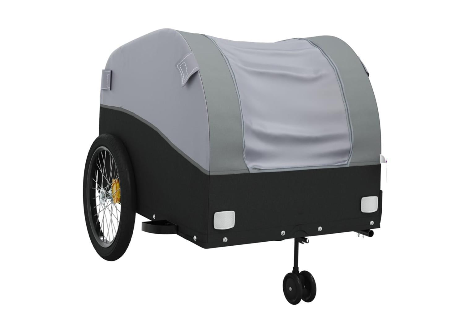 Vidaxl Bike Trailer Black And Grey 45 Kg Iron-4