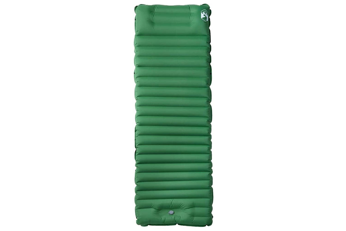 Vidaxl Self Inflating Camping Mattress With Pillow 1-person Green-2