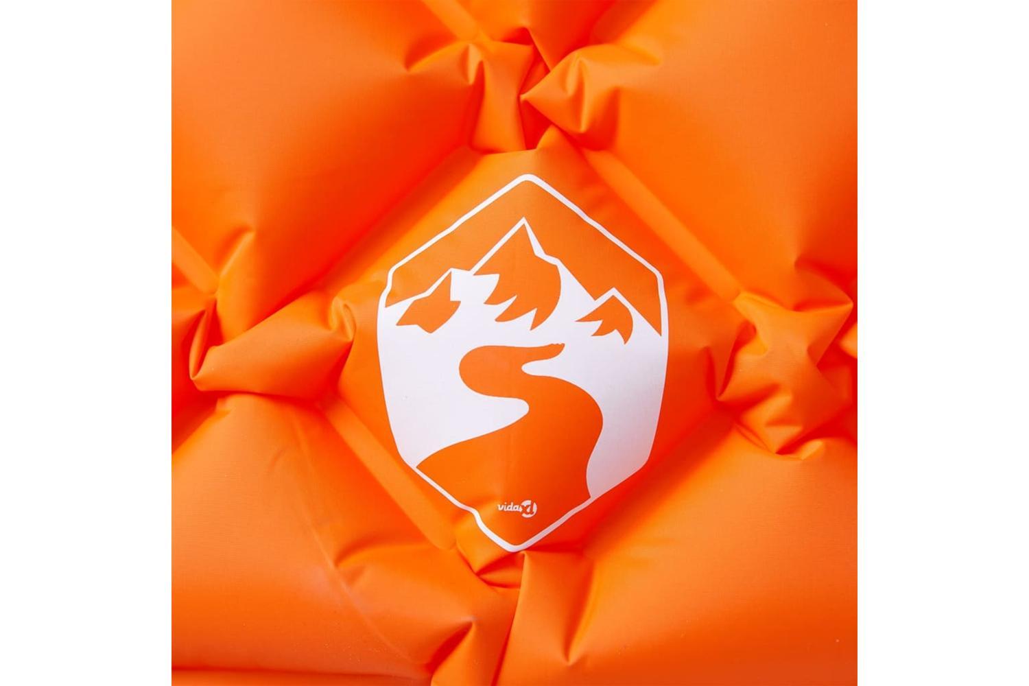 Vidaxl Inflating Camping Mattress With Pillow 1-person Orange-3